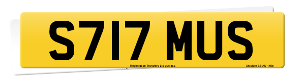 Registration number S717 MUS